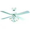 FARELEK Ventilateur De Plafond Maldives  Ã 107 Cm, 3 Spots, LaquÃ© Blanc