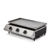 BRASERO Plancha Cadix 3 feux - COOKING BOX - Surface de cuisson 62x37,5 cm - Plaque inox - Tiroir graisse - Jusqu'à 8 convives - 9,45 kW