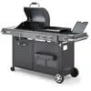 Barbecue à charbon + Plancha à gaz Bi Energy Gun Metal Brasero Favex 1...