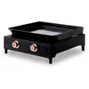 Plancha gaz BRASERO Saverio - Acier - 2 Feux - Plaque en fonte 60 x 52...