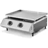 BRASERO Plancha Cadix 2 feux - COOKING BOX - Surface de cuisson 45,5x36 cm - plaque inox - Tiroir graisse - Jusqu'à 6 convives - 6,3 kW