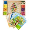 Jeu de création et d'adresse avec billes en bois