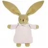 Trousselier Peluche hochet lapin nid d'ange en coton bio rose poudré (20 cm)