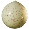 Ballon géant - Vive les mariés - 1m - Crème - Caoutchouc naturel - Déc...