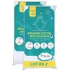 P'TIT LIT Set van 2 anti-mijt babymatrasbeschermers - 70x140 cm - Waterdicht Alese - 100% katoenen lus - Absorberend - oeko Tex
