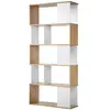 CASAME Etagère bibliothèque bicolore blanc et décor chêne - H173,5 cm - 80 cm X 29,5 cm X 173,5 cm - Casâme