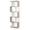 Bibliothèque Multi-cases H180 cm - CASAME - Bois Clair et Blanc - Meub...