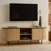CALICOSY - Meuble TV 2 portes avec côtés effet rainuré L150 cm - MALAG...