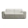 CALICOSY Canapé 3 places convertible avec ouverture express en tissu L207 cm - 207 cm X 102 cm X 84 cm - CHESTER - Beige