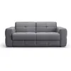 CALICOSY Canapé 3 places convertible avec ouverture express en tissu L207 cm - 207 cm X 102 cm X 84 cm - CHESTER - Gris
