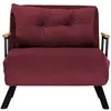 CALICOSY - Fauteuil convertible en tissu avec pieds en métal L67 cm - ...