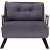 CALICOSY - Fauteuil convertible en tissu avec pieds en métal L67 cm - ...