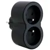 LEGRAND Biplite FB 2x2P+T standard prises frontales - Noir