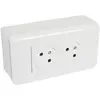 LEGRAND Mosaïc 2x2P+T précâblée avec plaque + Cadre saillie - Blanc