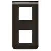 LEGRAND Plaque de finition avec support pour 2x2 modules montage vertical Mosaic - Noir