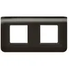 Plaque de finition + support 2x2 modules Mosaic - noir - Legrand