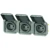 LEGRAND Prise de courant 3x2P+T horizontale Plexo composable gris (069564L)