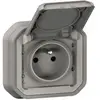 Legrand Prise de courant 2P+T Plexo complet encastré gris (069831L)