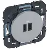Double chargeur usb TypeC dooxie 3A finition alu Legrand 095295