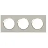 Legrand Plaque carrée dooxie 3 postes finition plume