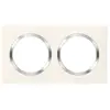 LEGRAND Plaque 2P blanc chrome Dooxie