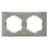 LEGRAND Plaque 2P style inox brossé Dooxie