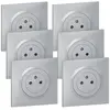 Legrand Lot de 6 prises de courant complètes 2P+T 16A Dooxie - Alumini...