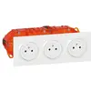 Legrand Triple prise affleurante 2P+T Dooxie - blanc LEGRAND