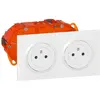Legrand Kit double prise de courant 2P+T Surface dooxie 16A précâblées finition blanc