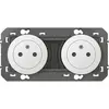 LEGRAND - Prise 2X2P+T Précablée Dooxie blanc
