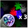 SAMPA Lot 3 Ampoules LED E27 projecteur motifs BEARS Eclairage enfants