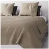Soleil d'ocre Jeté de lit Adèle taupe 240x220 cm
