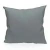 Soleil d'Ocre Coussin déco 40x40 cm en Coton Panama Gris Clair, 40x40x10 cm