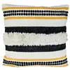 Coussin en coton 45x45 cm macrame patna jaune, par Soleil d'Ocre
