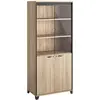GAMI Armoire Industriel - MAMBO - 2PV-2PP - Décor Bois - L:80 H:187 P:46