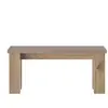 Banc de table carrée effet bois chêne clair et finition minérale