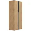 Dressing 2 portes 100cm effet bois chêne beige avec amortisseurs
