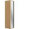 Dressing miroir 1 porte effet bois chêne  50cm hauteur 235cm