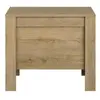 Table console extensible effet bois chêne avec rangement intégré