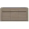 Buffet - MARCEAU - Chêne Reed - 3 portes - 190 x 48 x 88 cm - GAMI