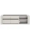 Meuble tv 2 portes effet bois chêne  190cm avec tablettes