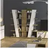 Bibliothèque epura séparateur de pièce effet bois chêne mat