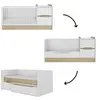 Lit Mia - GALIPETTE - Extensible - Banc - Commode - Blanc - A monter soi-même