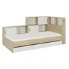 GAMI Erwan Lit enfant avec rangements - Décor blanc et châtaignier - 9...