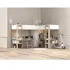 Parisot Camif Lit Mezzanine Double Effet Bois Clair Et Blanc