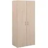 Armoire de chambre - EASY LIFE - Chêne - 2 portes - 80,2 x 180 x 49,7 ...