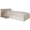 Parisot Lit Avec Tiroir Charlemagne 90x190 Acacia/Blanc