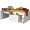 Lit combiné enfant contemporain PARISOT KIM - gris loft et blanc - l 9...