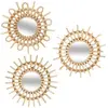 Atmosphera, créateur d'intérieur-Lot de 3 miroirs rotin soleil D28