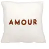 OSTARIA Housse de coussin 40x40 cm bouclette Amour 40 X 40 Blanc